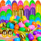 100 PCS 2.4" Plastic Easter Eggs with 6 Golden Eggs, Empty Fillable