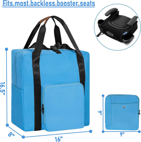 TORIBIO Durable Backless Booster Car Seat Travel Bag, Compatible with Cosco Topside Backless Booster Car Seat and Gb