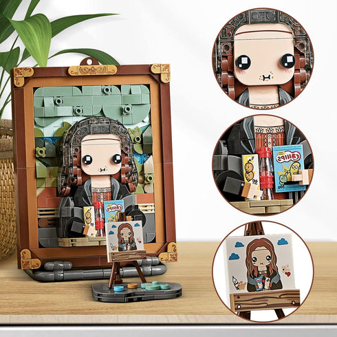 MEIEST Mini Building Blocks Cute 3D Painting Model Set, Simulation Construction Bricks Toy for Home Decor