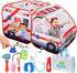 Ambulance Pop-up Play Tent for Kids with Sounds, Doctor Kit & Ball Pit, Easy Setup Indoor & Outdoor Emergency Vehicle