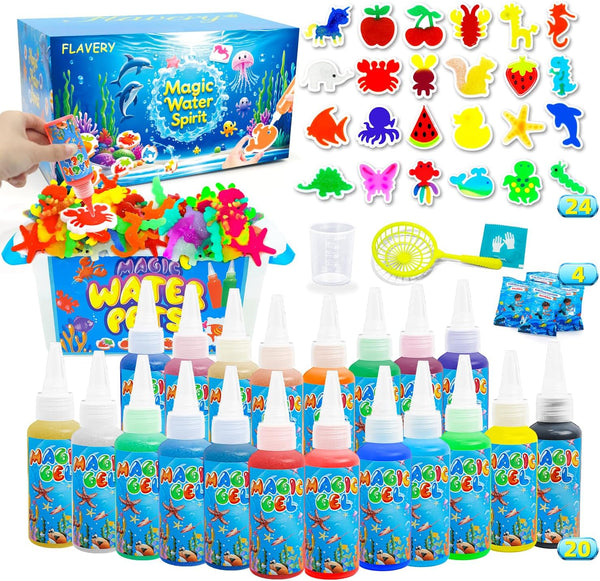 Flavery Magic Water Elf Toy Kit, Fairy Water Gel Kit with 20