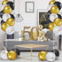 Blulu 50th Birthday Balloons for Men, 45 Pcs Black Gold White Happy 50th Birthday Decorations for Men Women Party