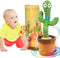 Emoin Dancing Cactus Baby Toy, Talking Cactus Mimicking Toy for 6 to 12 Months, LED English Sing Talking