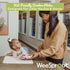 WeeSprout Divided Bamboo Plates for Kids, Food Grade Natural Bamboo, Kid-Sized Reusable Tableware, Dishwasher Safe, Set