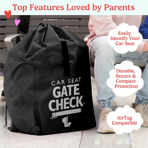 J.L. Childress Gate Check Travel Bag for Car Seats - Car Seat Travel Bag for Airplane, Fits All Baby & Infant Carriers