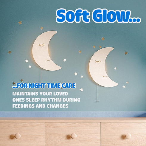 Tip perk Moon Lamp for Baby Nursery - Floating Moon Wall Lamp for Nursery | Cute Floating Moon Lamp for Kids Bedroom |