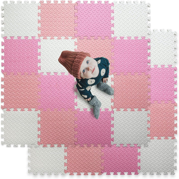 16 Tiles Foam Play Mat for Baby, Soft & Safe EVA Foam