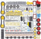 852pcs Technic-Parts Gears, Axle, Pin, Connector Compatible with Lego-Technic, MOC Pieces for Toy Building Sets