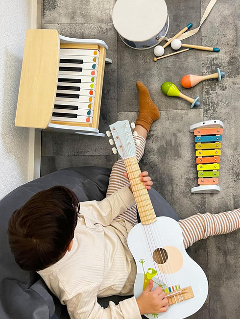 3+ Small Foot Wooden Kids Xylophone Groovy Beats Color-Coded Musical Instrument Toy with Mallets & Sheet Music Early
