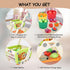 Ming You Set 2 1 3-5 Kids Shopping Cart with Cutting Play Food for Kid Kitchen, in Shopping Cart for Kids Grocery Store