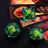 DND Resin Dragon Eye Dice Set, 7pcs Polyhedral Liquid Core Sharp Edged Dice Set with Gift Box for RPG & Role Playing