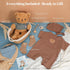 StoFurry 9PCS Set Baby Boy Gift Basket | Baby Boy Gifts for Baby Shower | Newborn Essential with Teddy Bear Outfit
