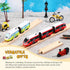 Pack 16 Liliful of Wooden Train Track Expansion Male-Male Female-Female Train Track Compatible with Most Trains