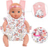 GAGAKU Baby Doll Carrier for Toddler, American Girl Bitty Baby Doll Accessories Holder, Pink Wax Flowers Stuffed Animals