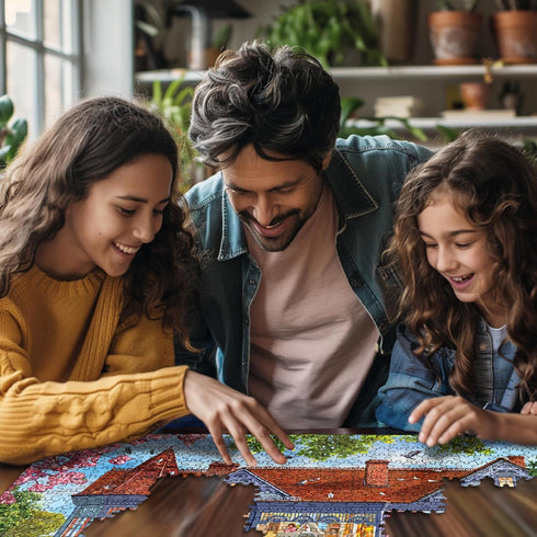 1000 24"x30" White Mountain Piece Jigsaw Puzzle Fun Colorful Puzzles with Large Pieces, Gift for Adults and Family