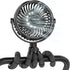 COMLIFE Baby Stroller Fan With Light, Rechargeable Battery Operated, Max 10Hrs Cooling, 3