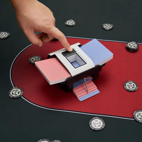 2 2000mAh 2 10, Automatic Card Shuffler Machine Deck, Rechargeable Electric Card Shuffler Deck for UNO, Poker, Phase