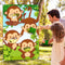 Blulu Jungle Safari Animals Bean Bag Toss Games - 3 Bean Bags, Safari Theme Party Games Decoration for Family Fun