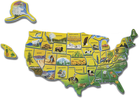 Melissa & Doug USA Map Wooden Puzzle - 45 pcs