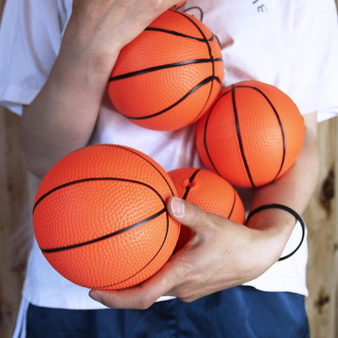 40Pcs Mini Basketball Set, 6" Small Basketballs with Pump for Over The Door Hoop Games, Indoor Outdoor Play
