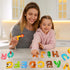 Large Size Magnetic Letters, Cute Animal Alphabet ABC Magnets for Fridge, Colorful Uppercase Animals Educational