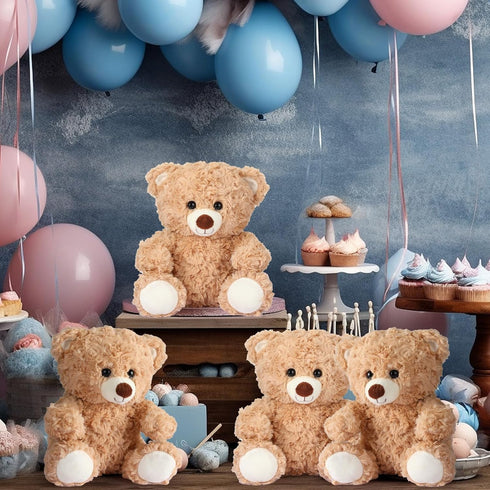 Liliful 8 Pieces 8 Inch Bear Stuffed Animal Bulk, Soft Plush Toys for Baby Shower and Birthday Party Gifts