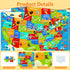 Kazmido 4 Packs 100 4-6 6-8 8-10, 3-5 4-6 5-8, 100 15"x10" Piece Puzzles for Kids Ages USA World Map Kids Puzzles Ages