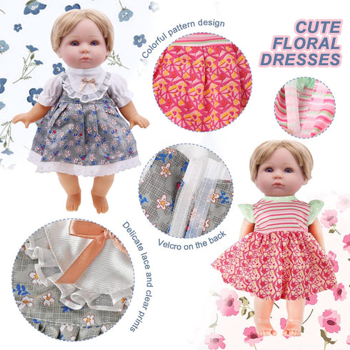 Alive Baby Doll Clothes and Accessories - 12 Sets for 12-14 Inch Dolls - Cute Outfits for Girls