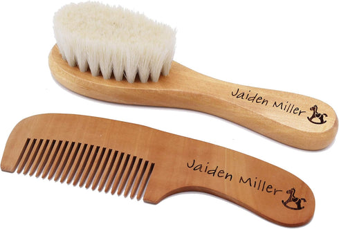 Set My Personal Memories Custom Personalized New Baby Brush and Comb for Newborn Girl or Boy