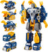 Toddler Construction Car Transform Set, 5pcs Dinosaur Rescue Robot with Magnetic Connectors,