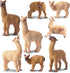 Toymany 8PCS Realistic Alpaca Figurines, Plastic Llama Figures for Christmas Birthday Toy Gift for Kids