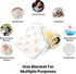 Novusopt Custom Giraffe Baby Blanket with Name Soft Plush Fleece Receiving Blanket for Boys and Girls, Unisex Orange