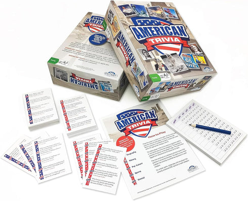 Outset Media American Trivia Game (Amazon Exclusive) – 1,000 Questions Across 5 Categories – Ages 14 and Up