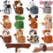 Relaxgiant 12 Pcs Stuffed Animal Slap Bracelet Plush Toy Hug Animal Slap Bracelet