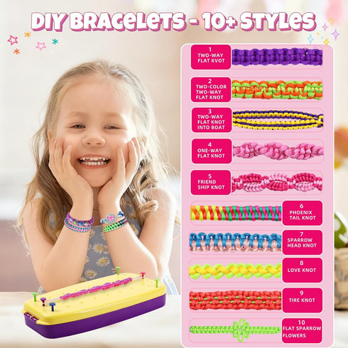VIDIBESTY 6-12, Set, 7 8 9 10 11(112PCS) Stretchy Bracelet Making Kit for Girls Elastic String DIY Arts & Crafts Bulk