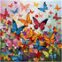 Butterfly Puzzles for Adults 1000 Pieces, Colorful Flower Puzzle Butterfly Art Painting Puzzle, Garden Puzzle, Hard Difficult Challenging Jigsaw Puzzles for Adults