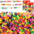 Wesiti 408 Pcs Lacing Letters Alphabet Learning Toys for Toddlers, ABC Beads for Fine Motor Skills & Spelling