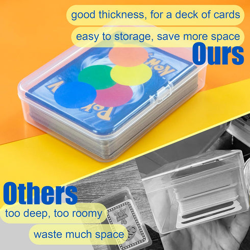8 (8 JINUPHION Pcs Playing Card Case, Small Clear Box, Plastic Deck Box, Card Deck Holder, Game Card Storage Organizer