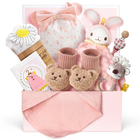 Strawberry Fairy 10 PCS Baby Gift Set for Girls, Newborn Essentials Stuff