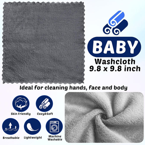 5 15 Count Sets, Buryeah Pcs Baby Bath Towel and Baby Washcloths Hooded Towels for Newborns Infants and Toddlers Soft