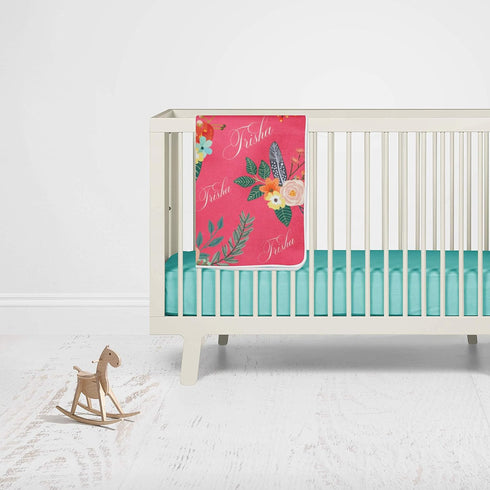 WolfeDesignPDD Baby Blanket Personalised Swaddle Blanket - Newborn Swaddle - Monogram Baby - Newborn Baby Gift - Custom