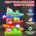 2-in-1 Hammer 1-5+ Rolling Ball & Car Ramp Race Track for Toddlers, Ball Drop Toy for Boys & Girls, Interactive Toys