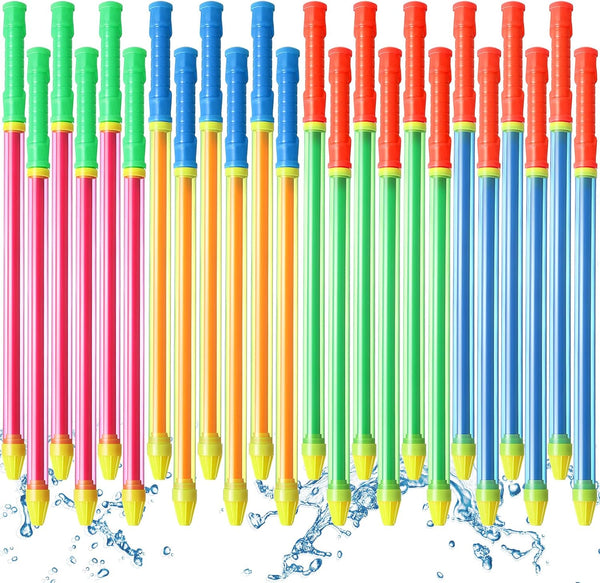22.4 Inch Crayon Water Guns, Water Tube Squirters for Summer Pool Party, 24 Pieces Squirt Guns