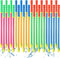 22.4 Inch Crayon Water Guns, Water Tube Squirters for Summer Pool Party, 24 Pieces Squirt Guns