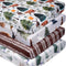 Fitted Baby Crib Sheets Set of 4, Unisex Crib Sheets for Boys