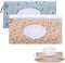 JIYIN 2 Pack Baby Wipe Container with Hook, Portable Refillable Wipe Holder Floral
