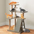 Toymany 8PCS Cat Figurines Set, Realistic Grey & Orange Cat Figures, Kitten Toys for Kids Birthday Gift