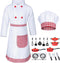 KAIPUTE Kids Chef Costume for Boys Girls Kitchen Cooking Party Cosplay 3-12 Years