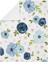 Sweet Jojo Designs Navy Blue and Pink Watercolor Floral Baby Girl Receiving Security Swaddle Blanket for Newborn