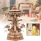 Wtufaelk 3D Wooden Puzzles for Adults Mechanical Music Box - Sky City Rotating